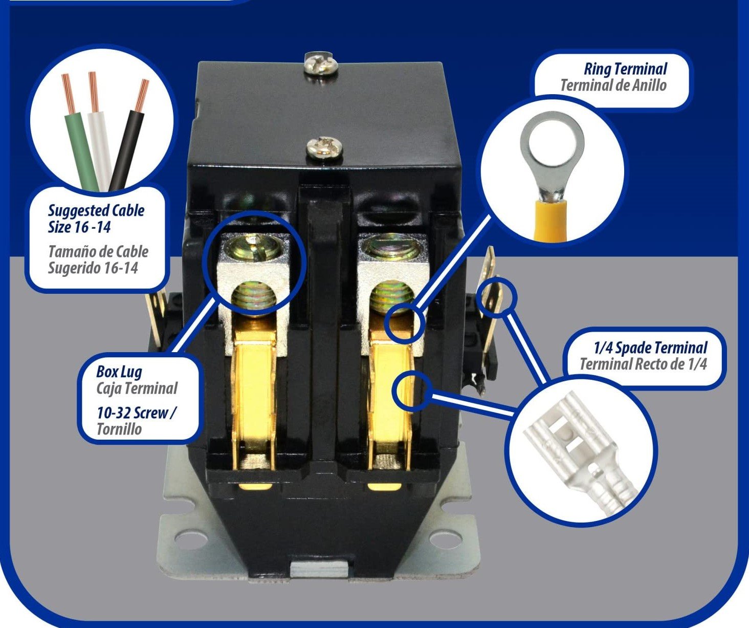 30A 2-Pole AC Contactor, 220V 50Hz Coil
