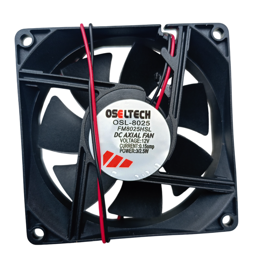 12V Brushless 3-Inch DC Exhaust Cooling Fan (80x80mm, Pack of 1)