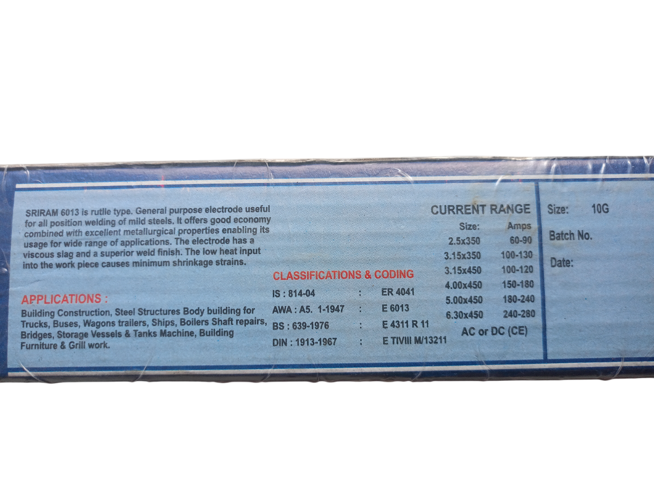 MS Arc Welding Electrodes 6013 Rods – 2mm x 300mm (Pack of 100)