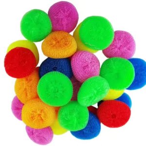 Round Nylon Scrubber - Non-Scratch Plastic Mesh Scourer