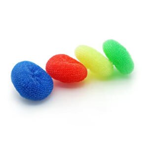 Round Nylon Scrubber - Non-Scratch Plastic Mesh Scourer