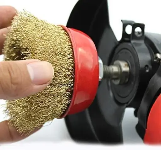 3 inch 75mm Brass Circle Wire Cup Brush for All 4 inch Angle Grinder