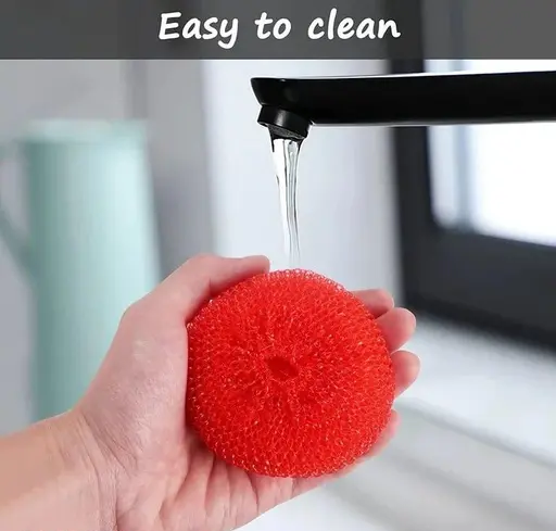 Round Nylon Scrubber - Non-Scratch Plastic Mesh Scourer