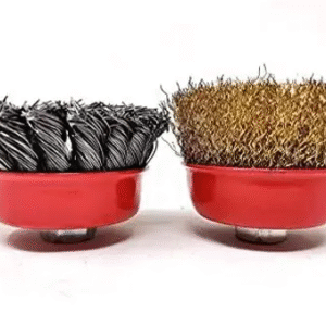 Combo of 3 inch 75mm Twisted Cup Brush and Brass Circle Wire Cup Brush