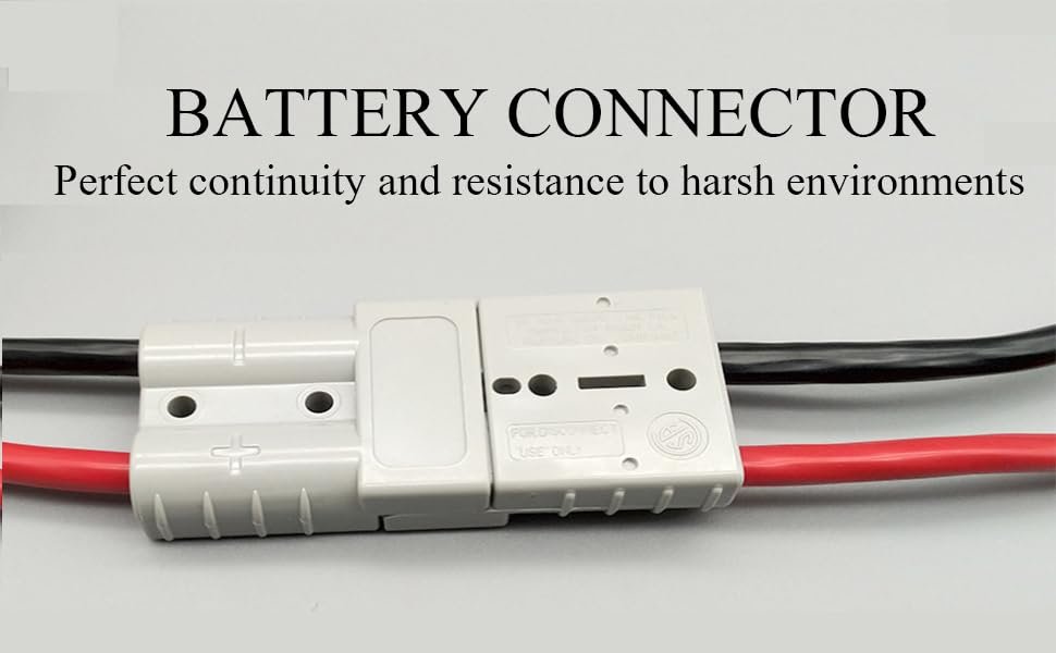 Anderson SB50 Connector Plug (2 Pair) – 50A Power Connector with Silver-Plated Lugs