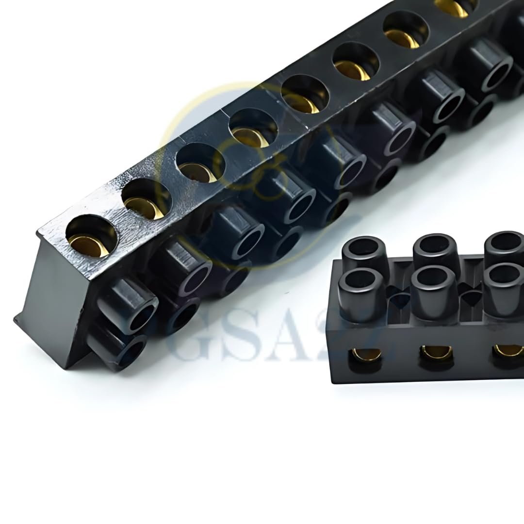 6A 12 Way Bakelite Connector Strip Double Row Barrier Terminal Bakelite Connector